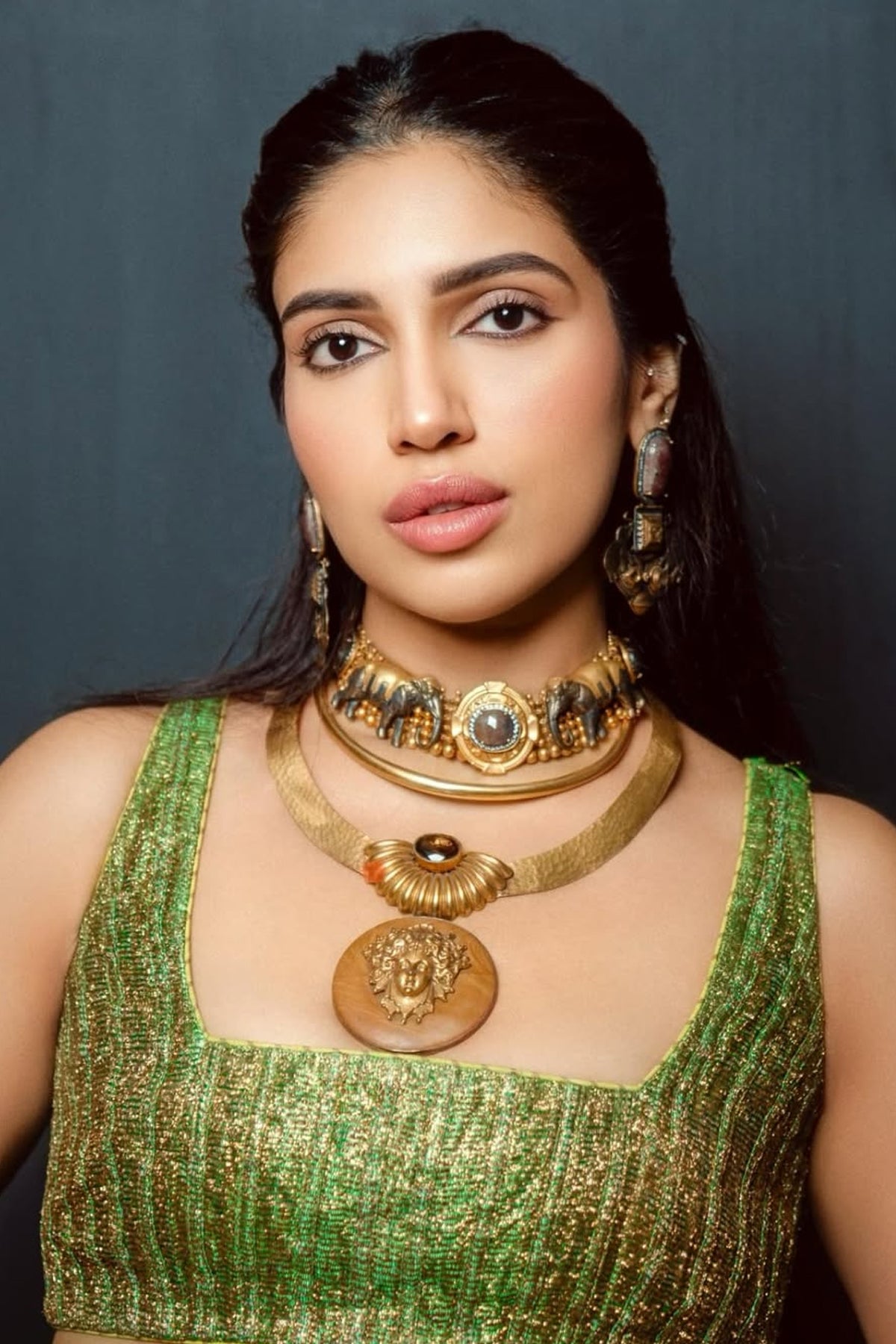 Bhumi Pednekar in Reshm Angoori Lehenga Set