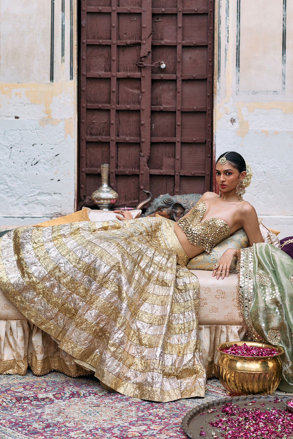 Kiran Sona Chandi Lehenga Set