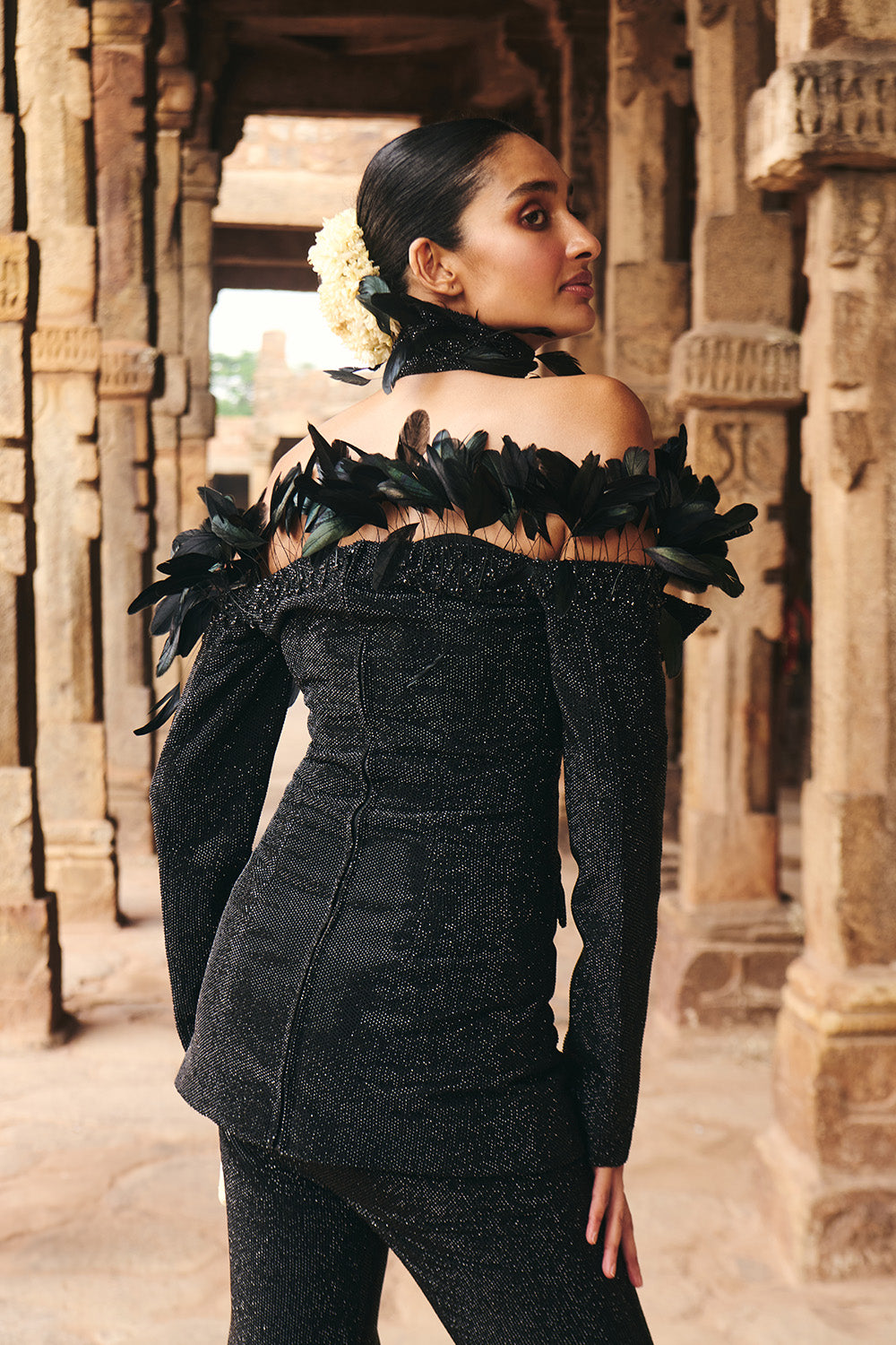 Ruqsha Black Blazer With Pants