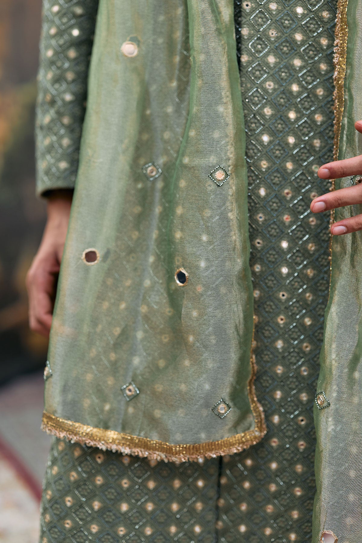 Kirit Sherwani Set with Stole