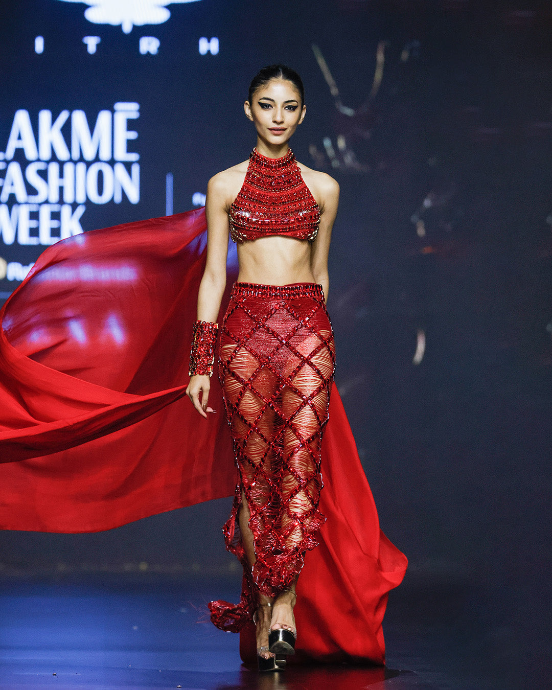 Scarlet Nile Embellished Crystal Skirt Top