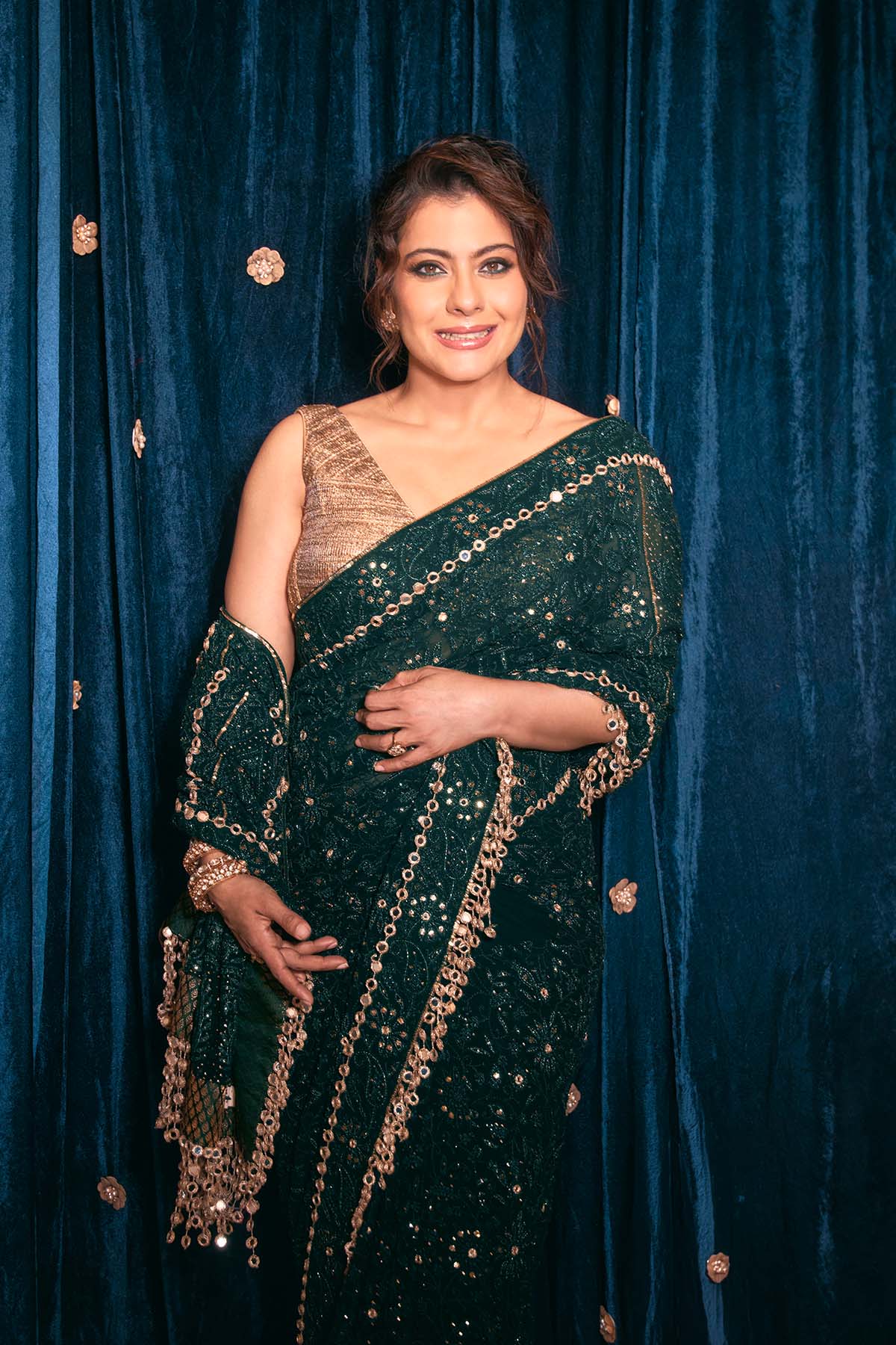 Kajol In Vanamala Saree Set