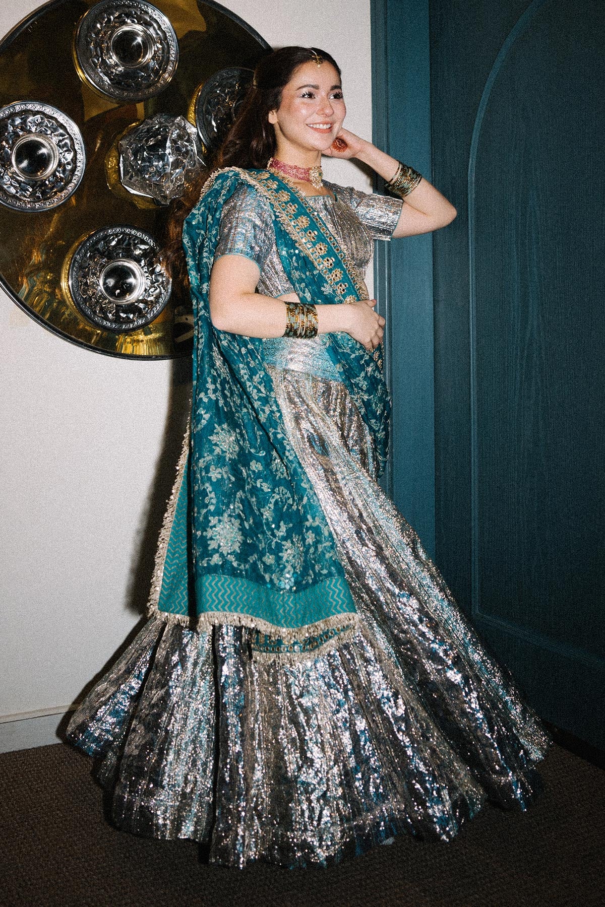 Aasmani Lampi Lehenga