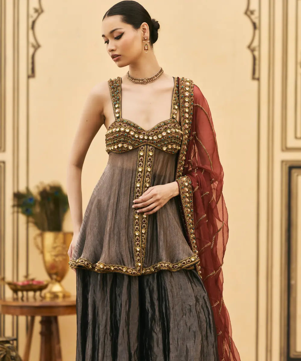 Neel-Shyam Tissue Organza Sharara Set