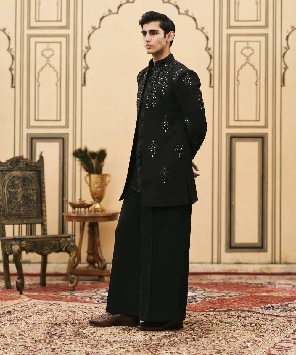 Kaala Satin Indowestern Set