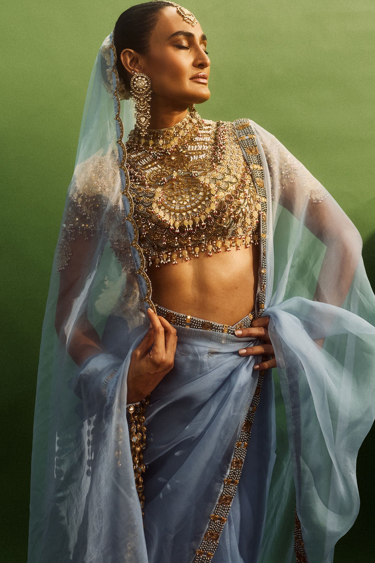 Neelambara Saree Set