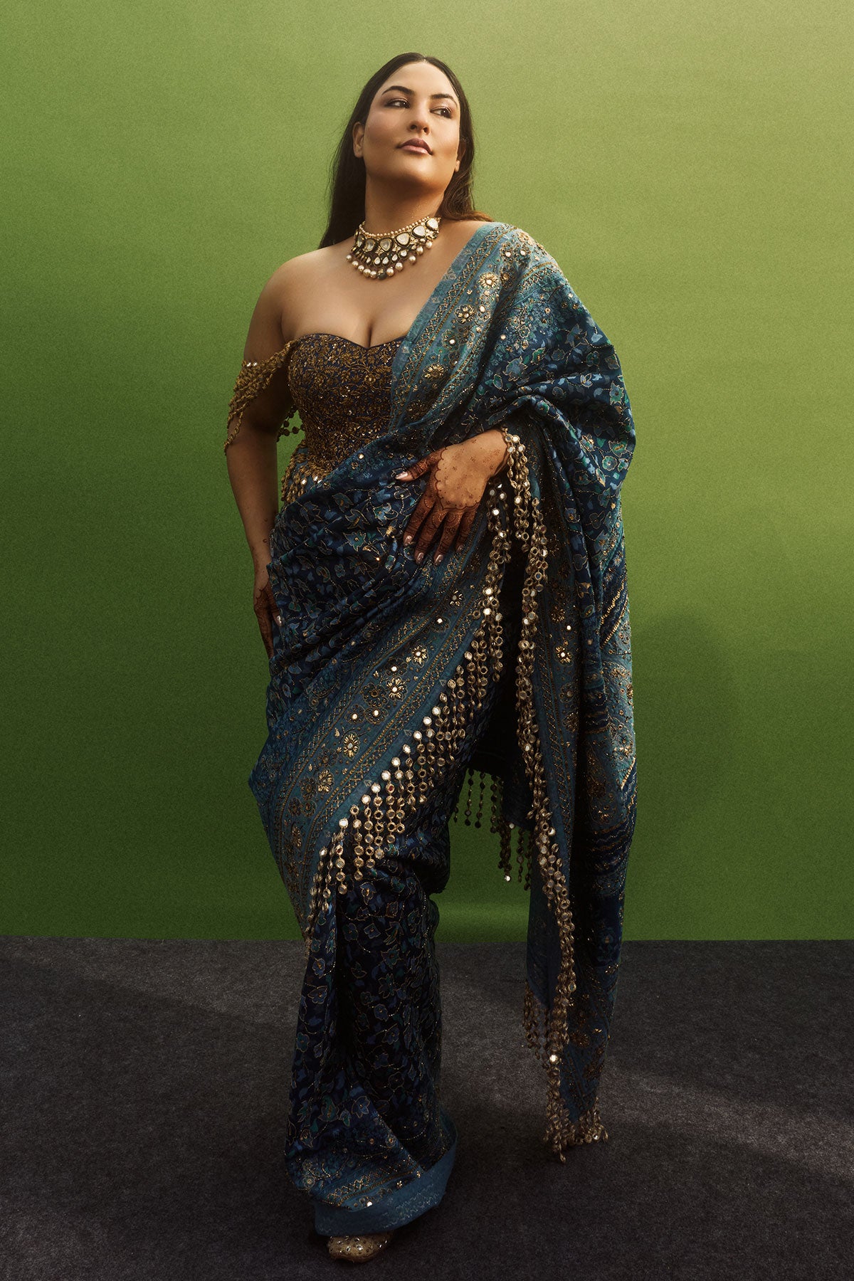 Neelambari Saree Set