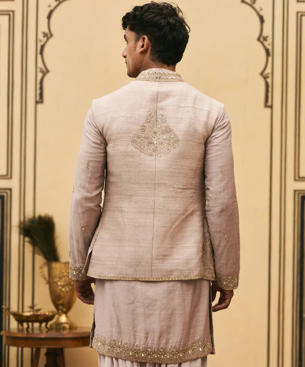 Halka Dhoomra Tussar Silk Kurta Set
