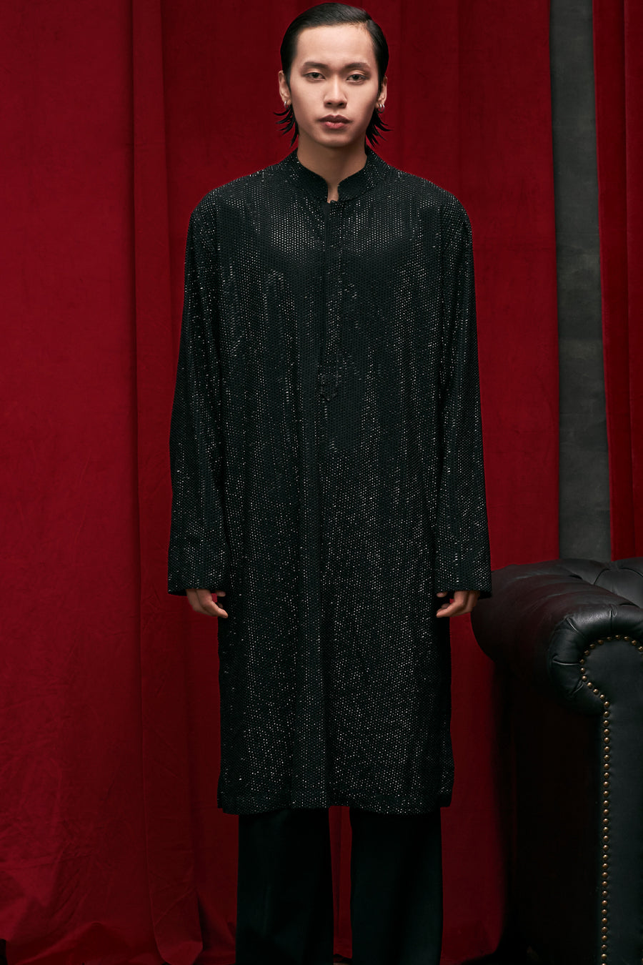 Black Glitz Kurta Set