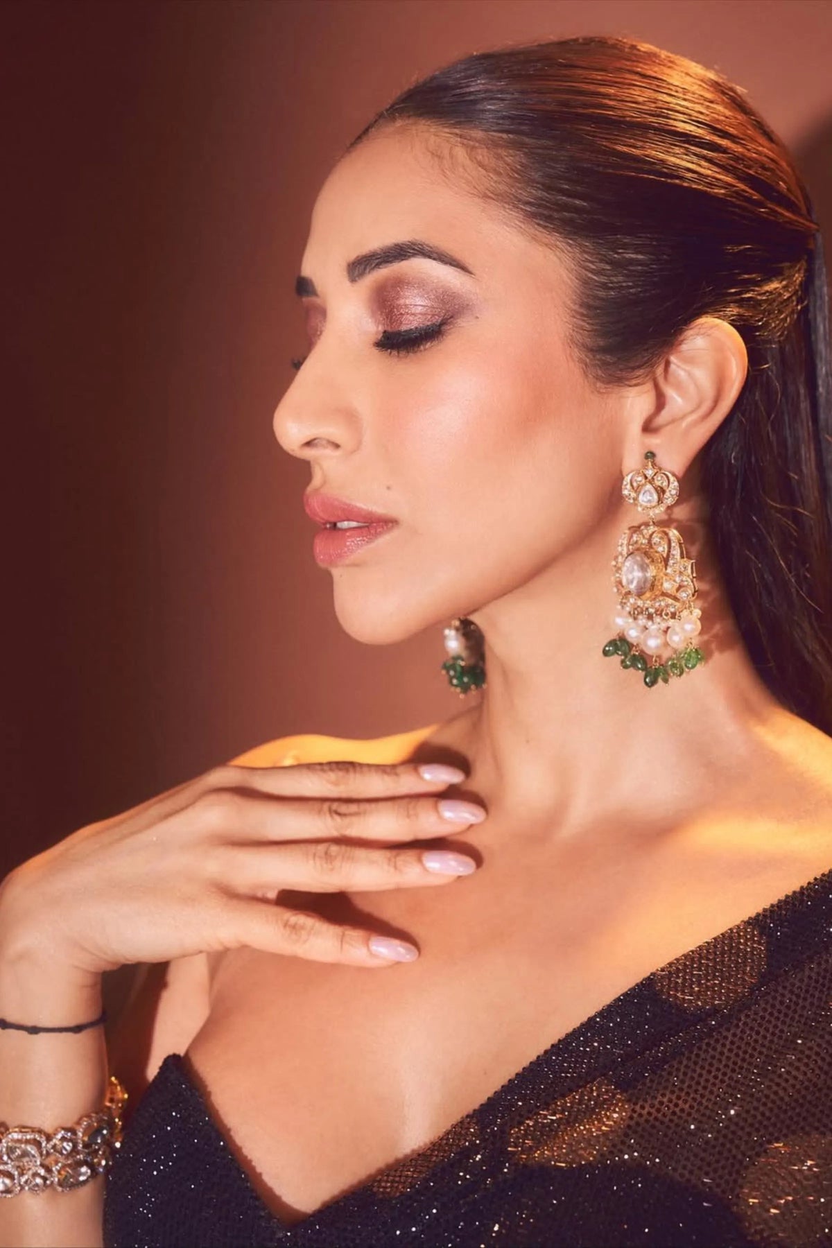 Sophie Choudry in Dottie Saree Set