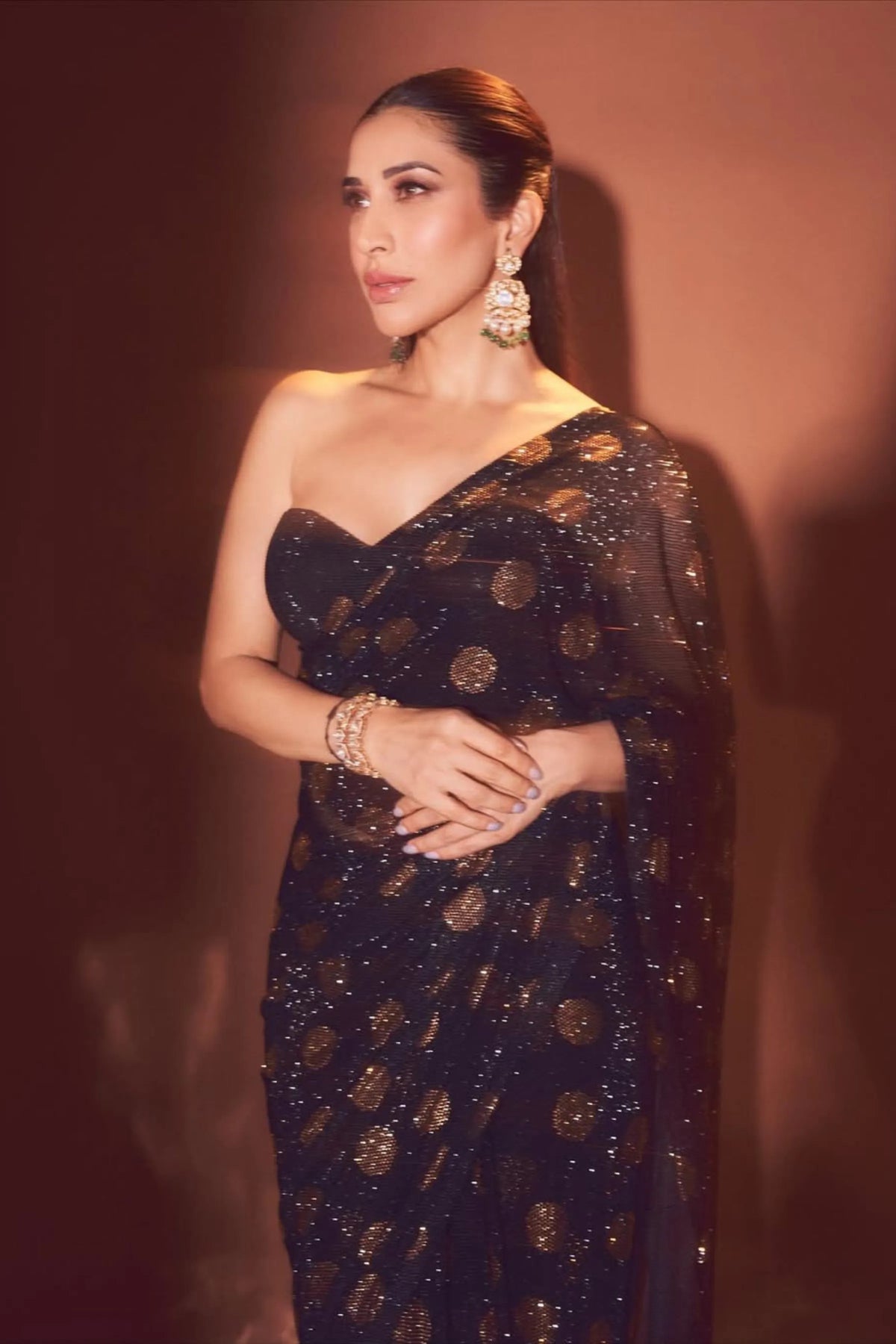 Sophie Choudry in Dottie Saree Set
