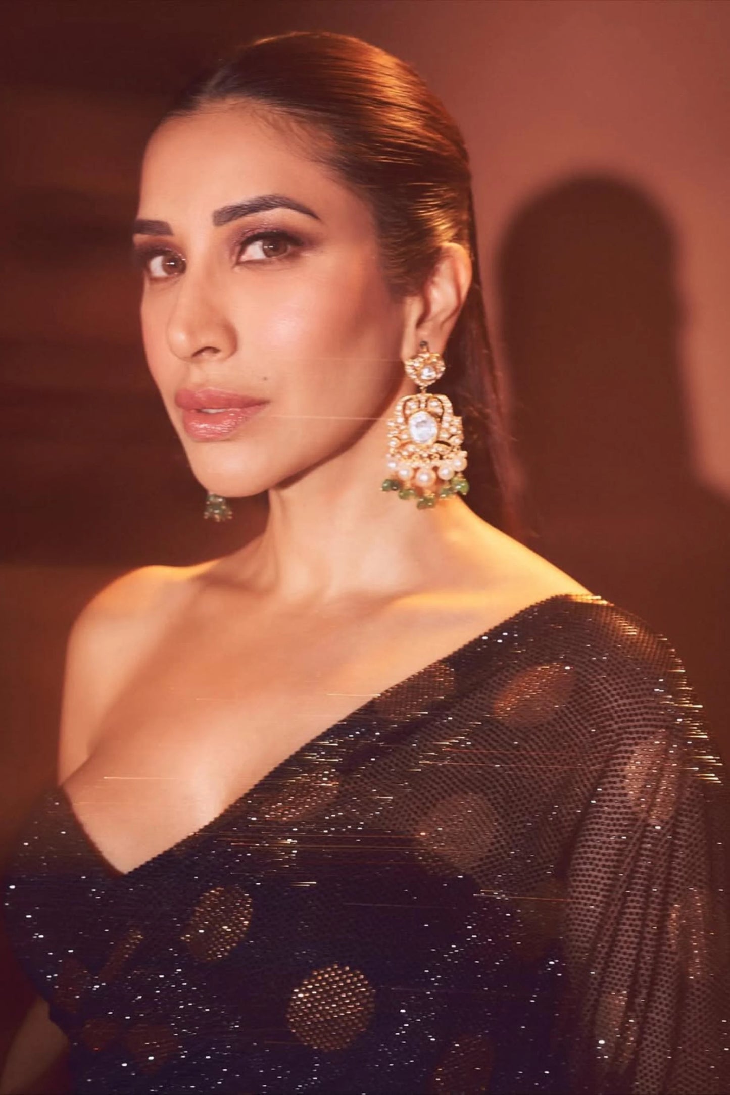 Sophie Choudry in Dottie Saree Set