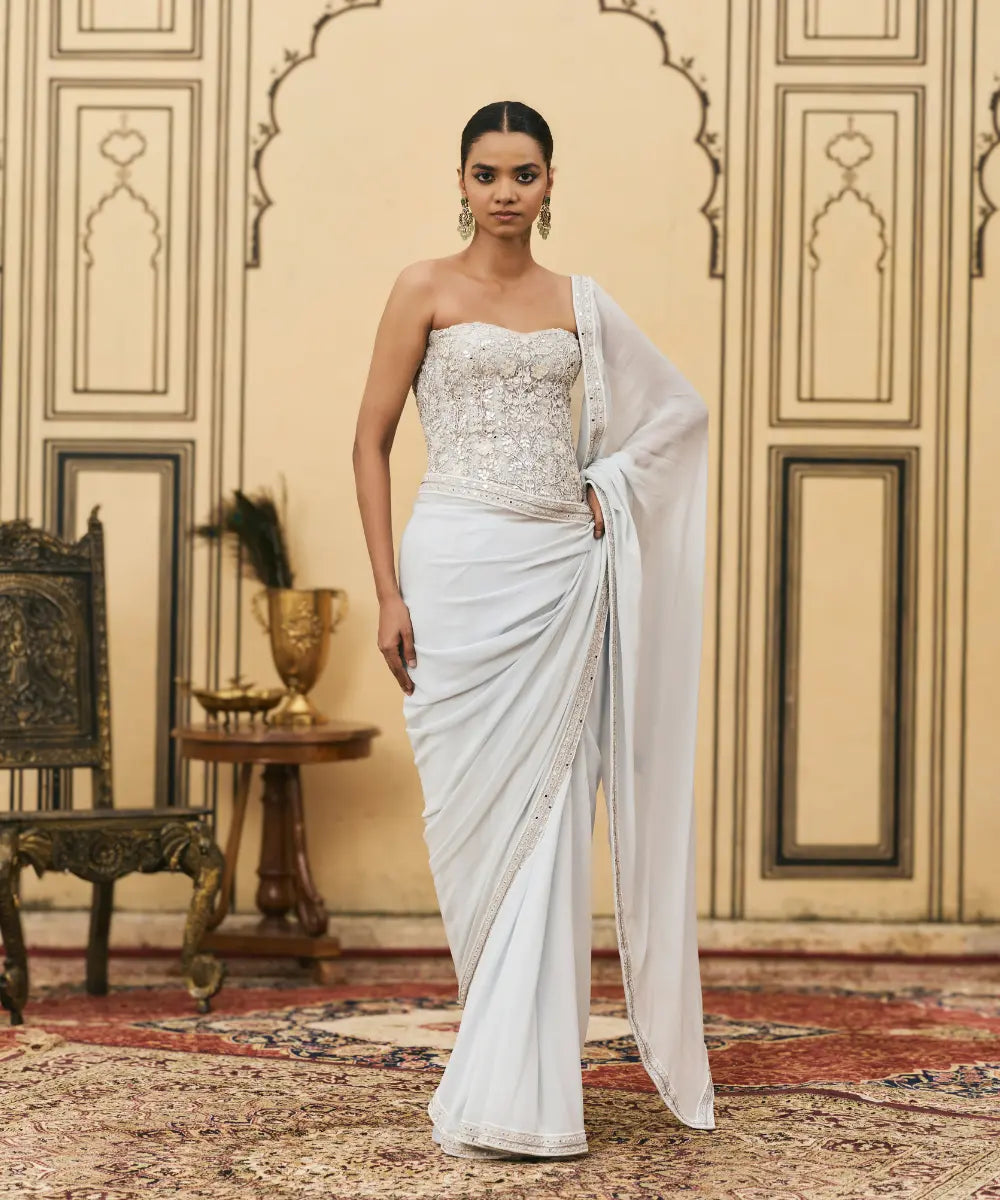 Falsai Georgette Corset Saree Set