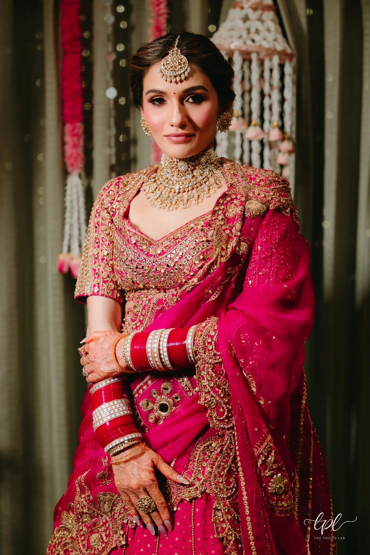 Shauna Gautam in Rani Pink Bridal Lehenga Set