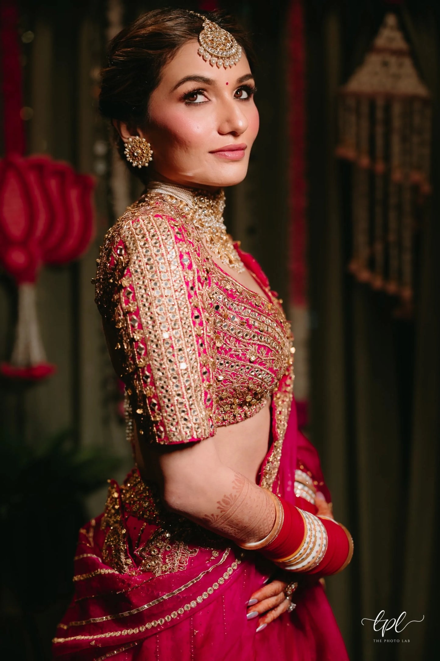 Shauna Gautam in Rani Pink Bridal Lehenga Set