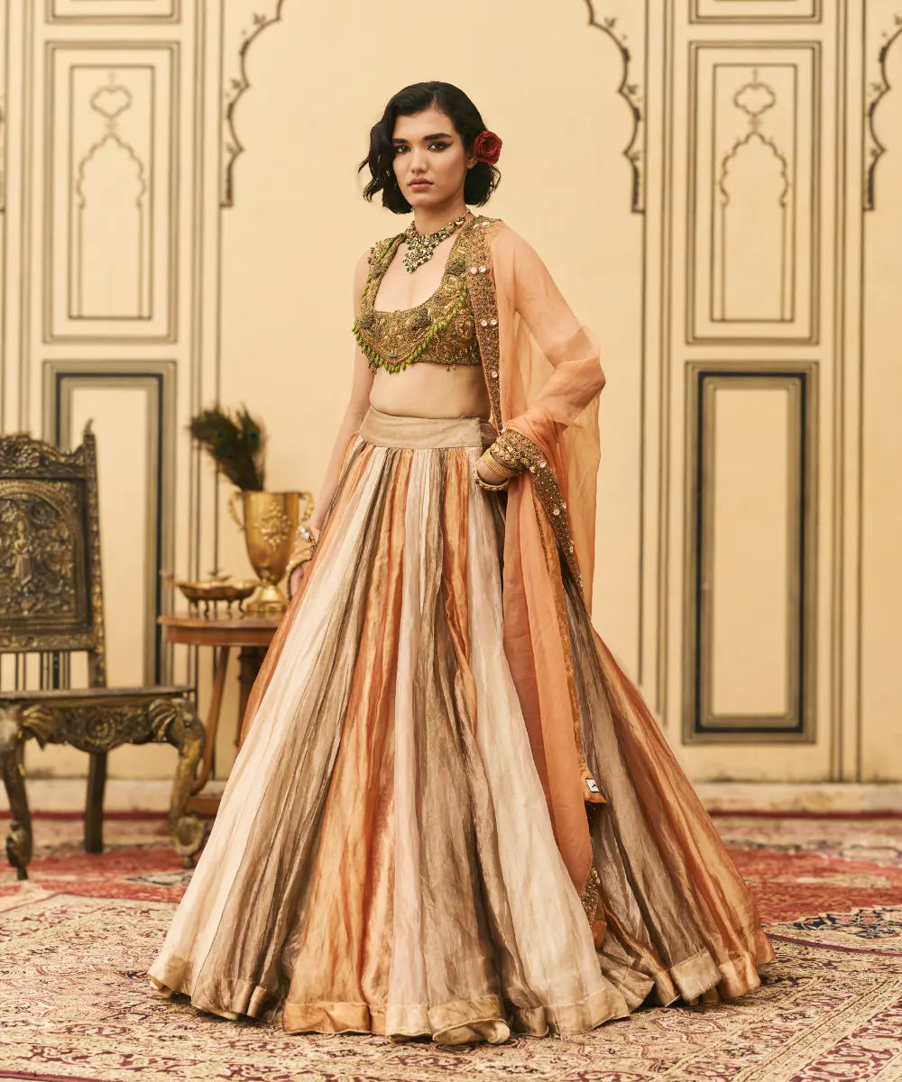 Rangbahar Tissue Brocade Lehenga Set