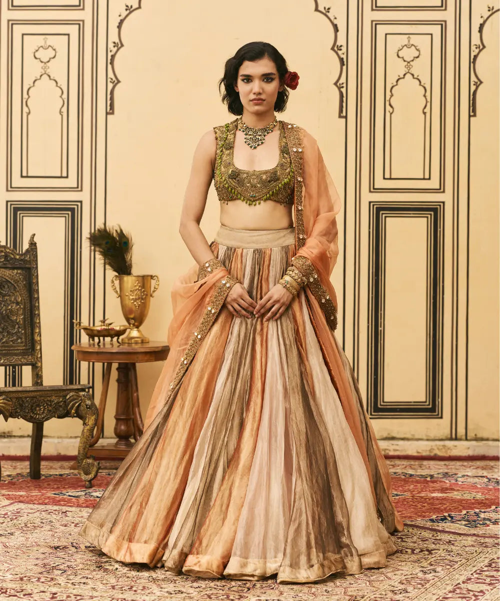 Rangbahar Tissue Brocade Lehenga Set