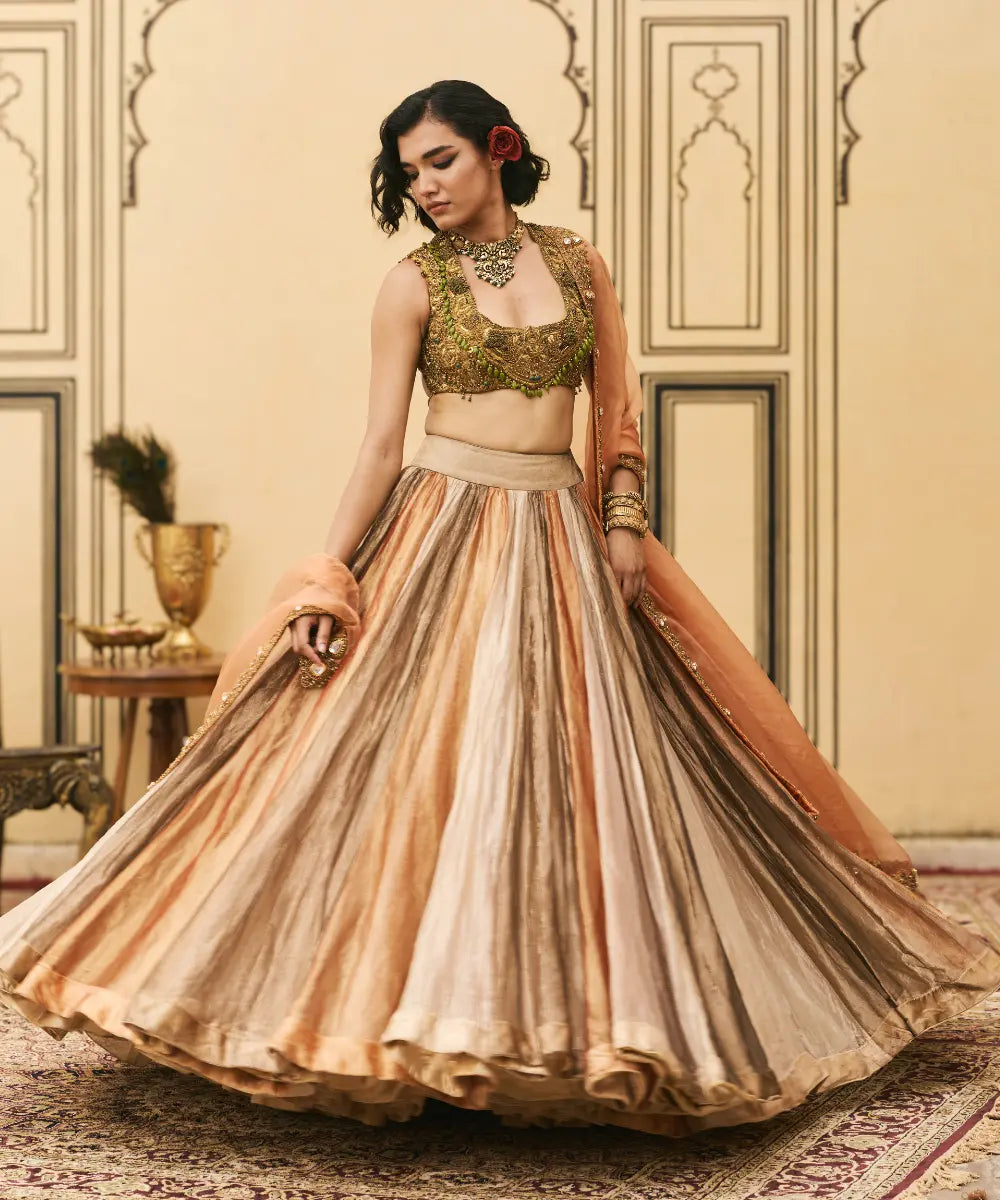 Rangbahar Tissue Brocade Lehenga Set