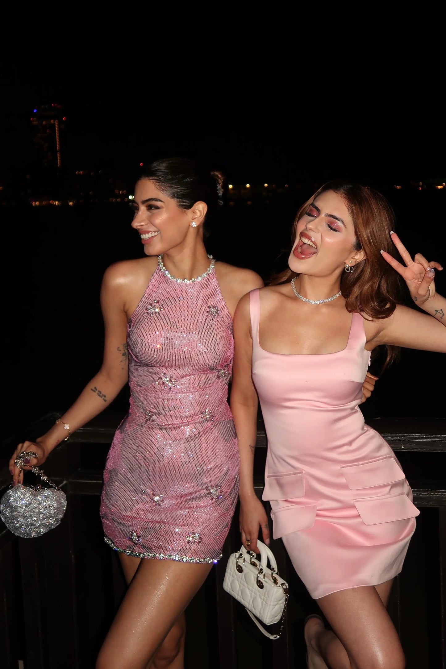 Khushi Kapoor in Iris Rose Mini Dress