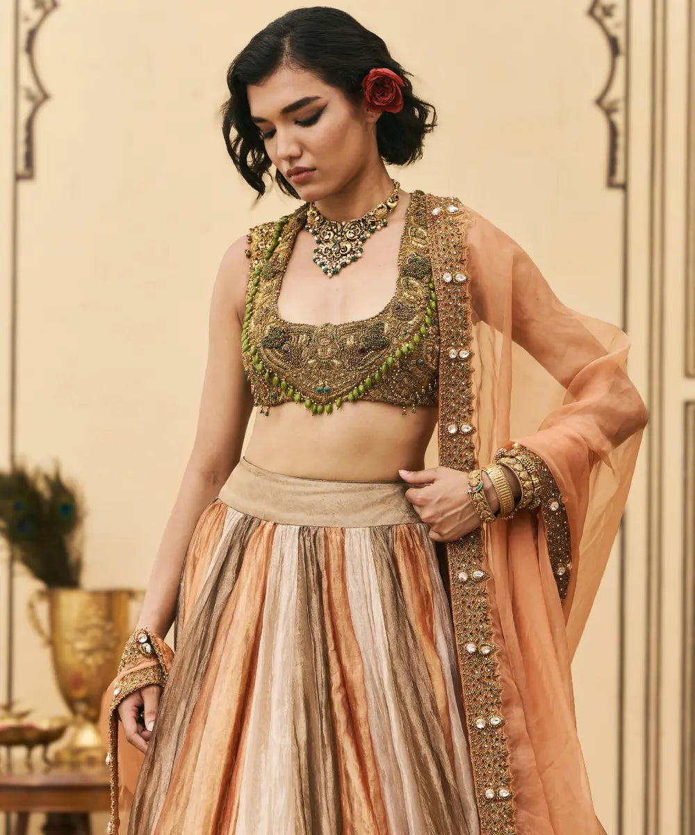 Rangbahar Tissue Brocade Lehenga Set