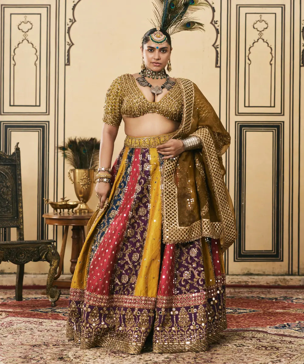 Rangotsav Brocade Phulkari Lehenga Set