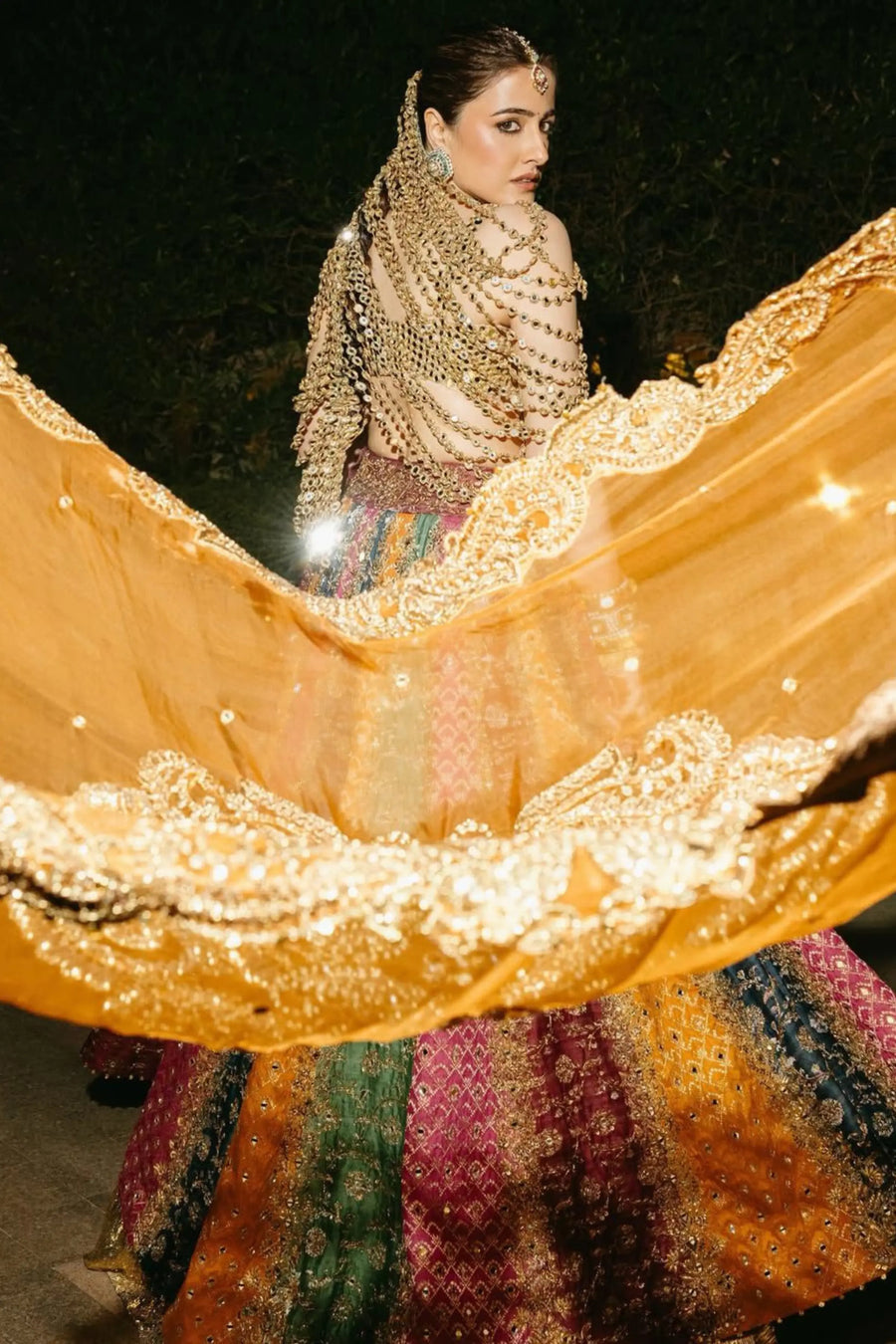 Nupur Sanon in Kalidar Multicolour Lehenga Set