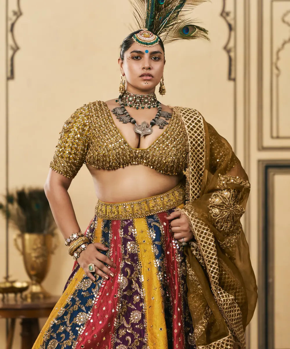 Rangotsav Brocade Phulkari Lehenga Set