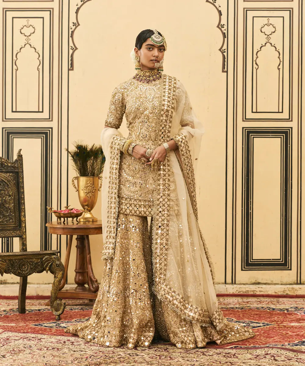 Fawn Organza Garara Set