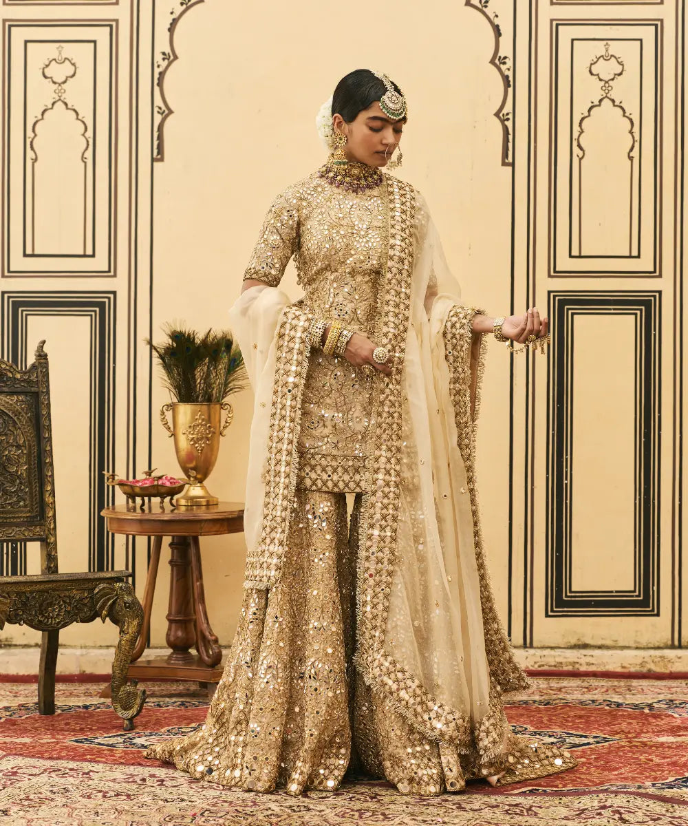 Fawn Organza Garara Set