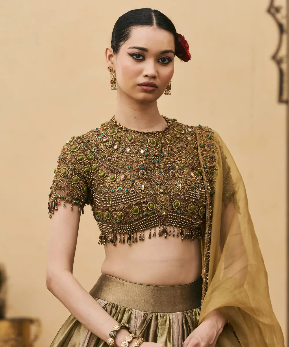 Rangoli Tissue Brocade Lehenga