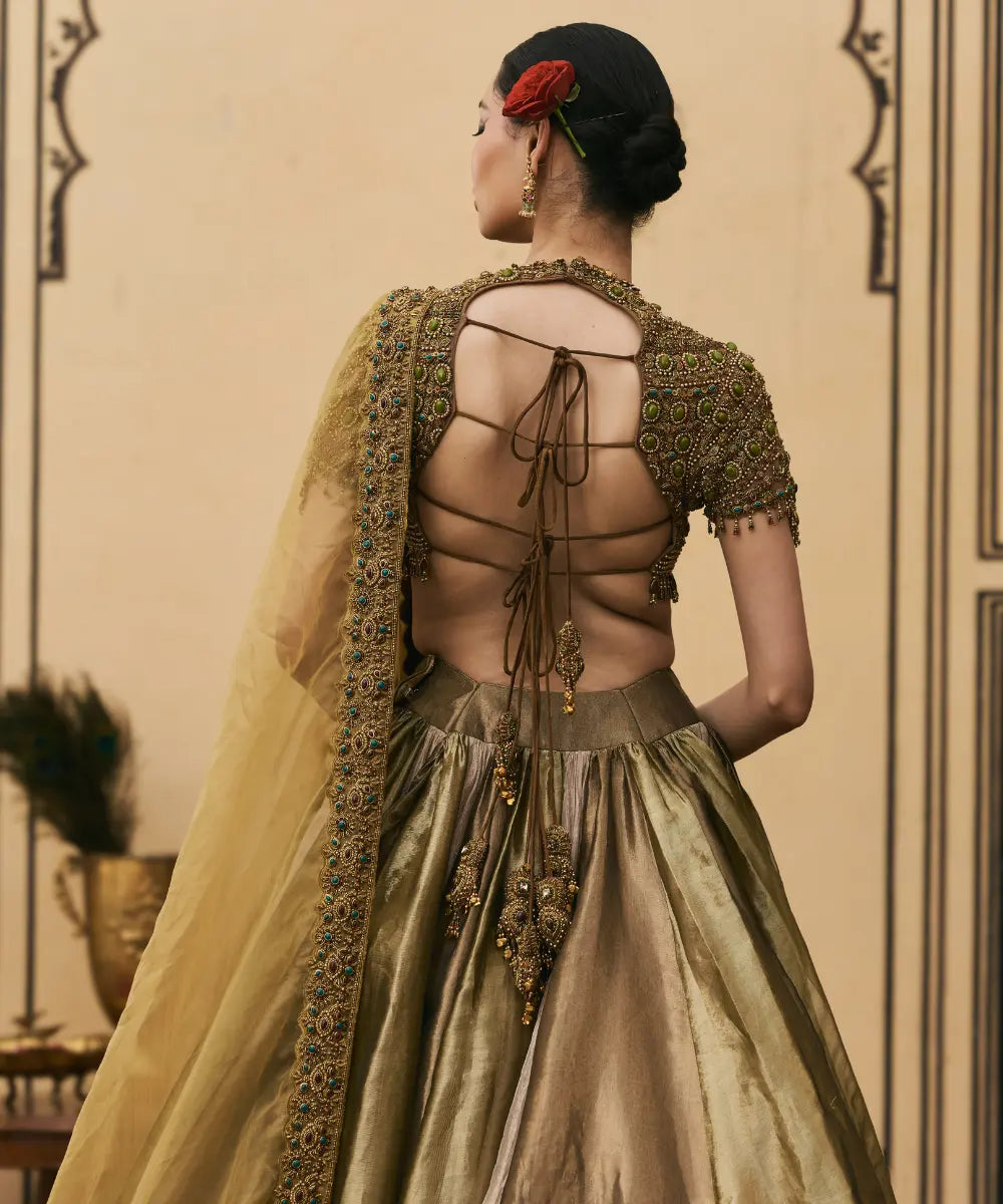 Rangoli Tissue Brocade Lehenga
