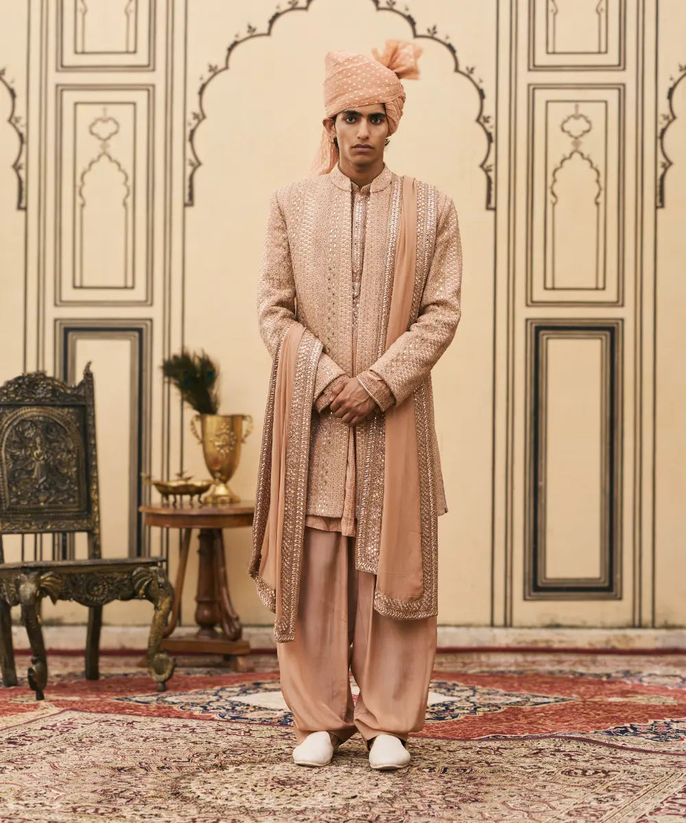 Prawal Chikankari Sherwani Set