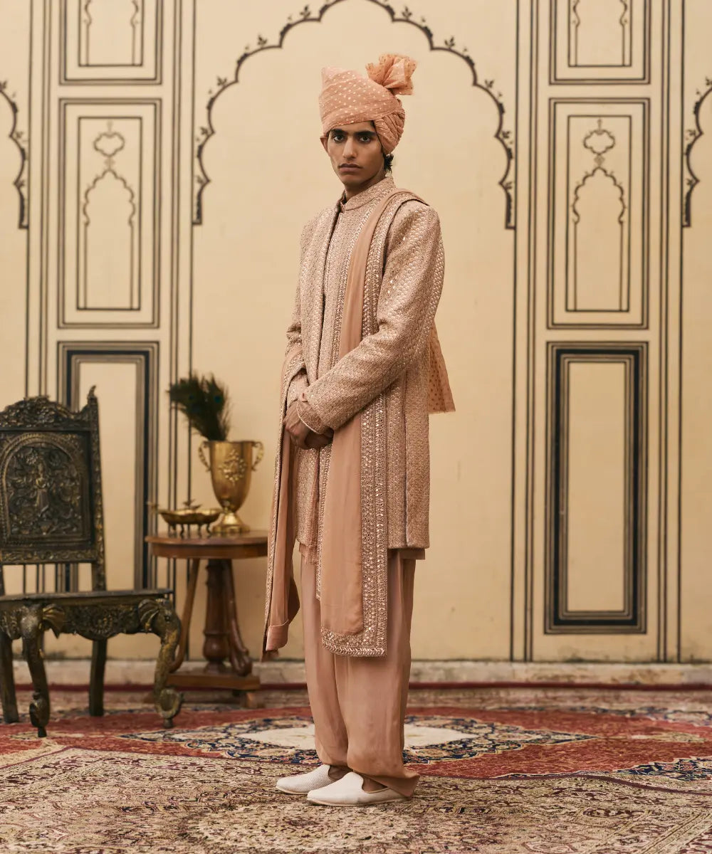 Prawal Chikankari Sherwani Set