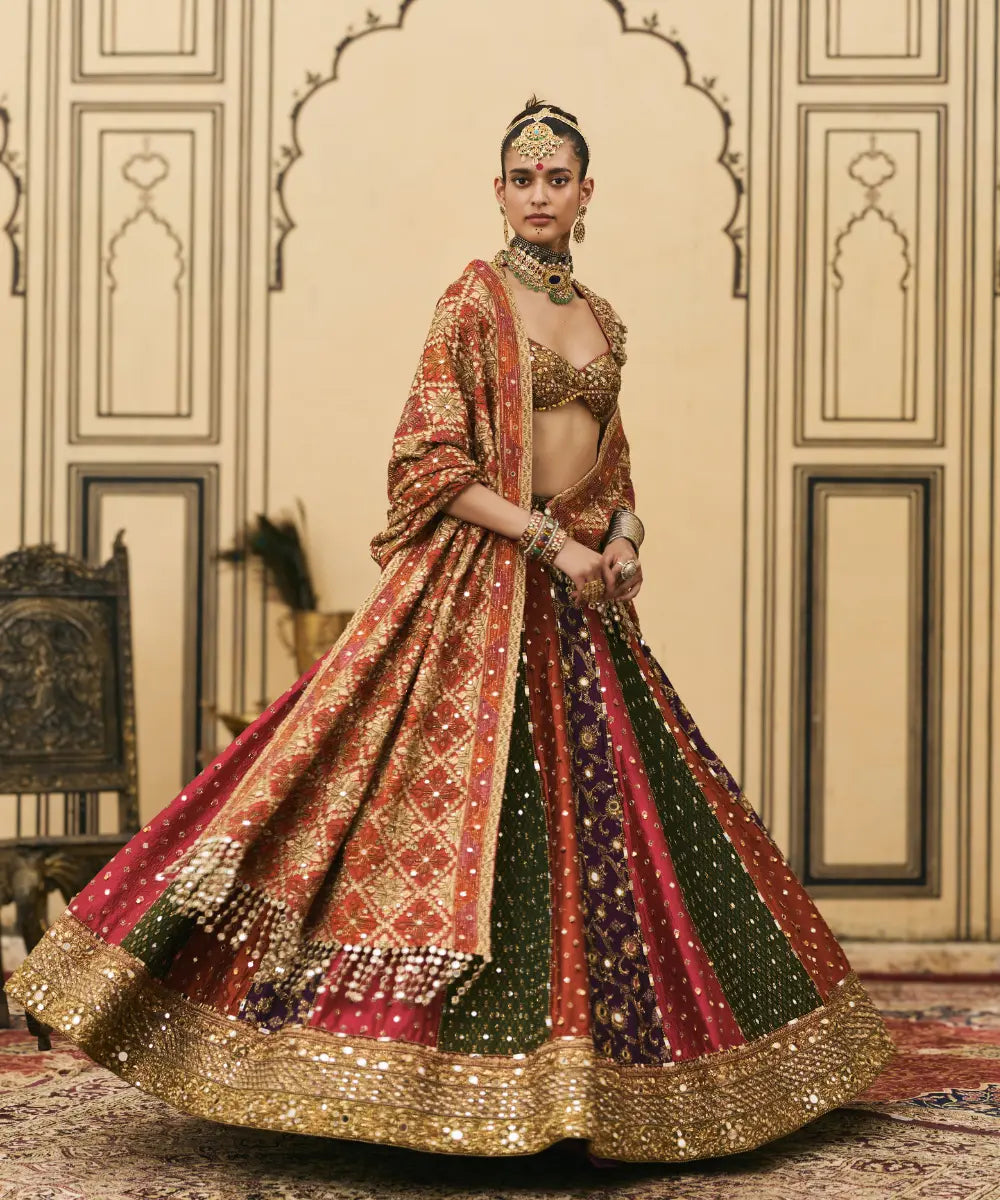 Chitrangi Brocade Phulkari Lehenga Set