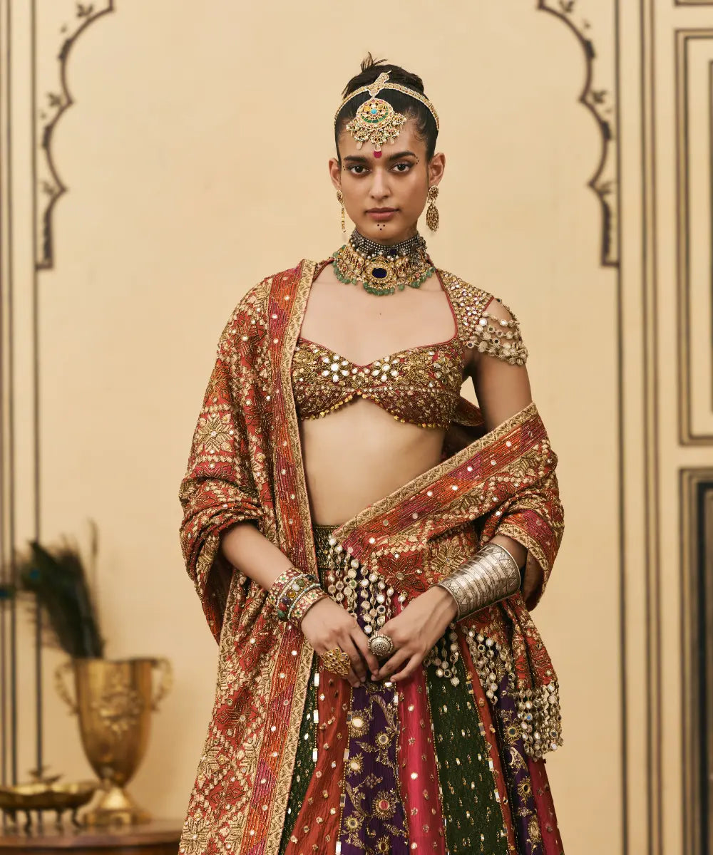 Chitrangi Brocade Phulkari Lehenga Set