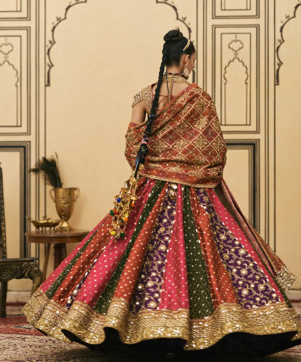 Chitrangi Brocade Phulkari Lehenga Set