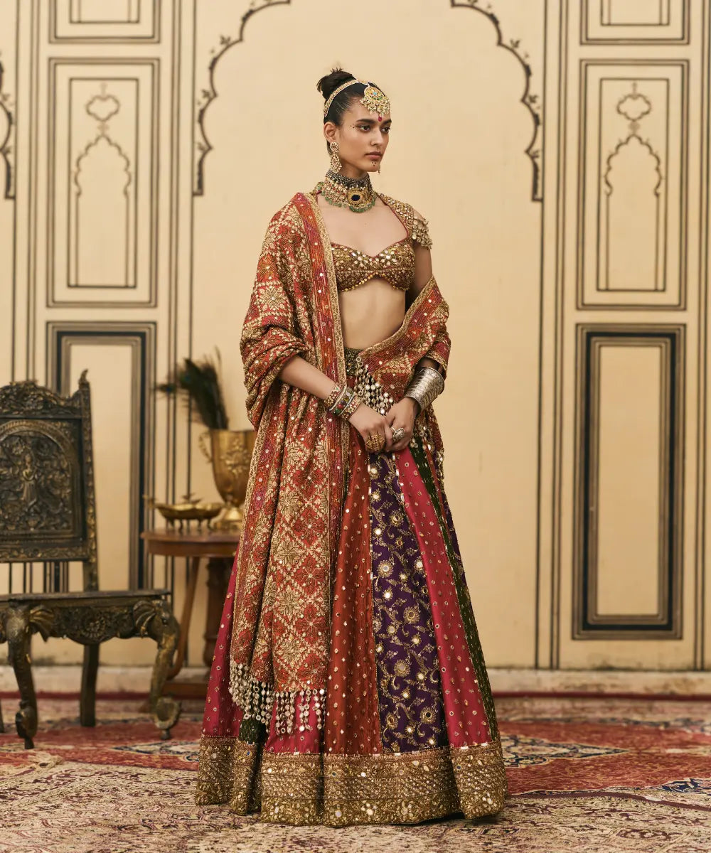 Chitrangi Brocade Phulkari Lehenga Set