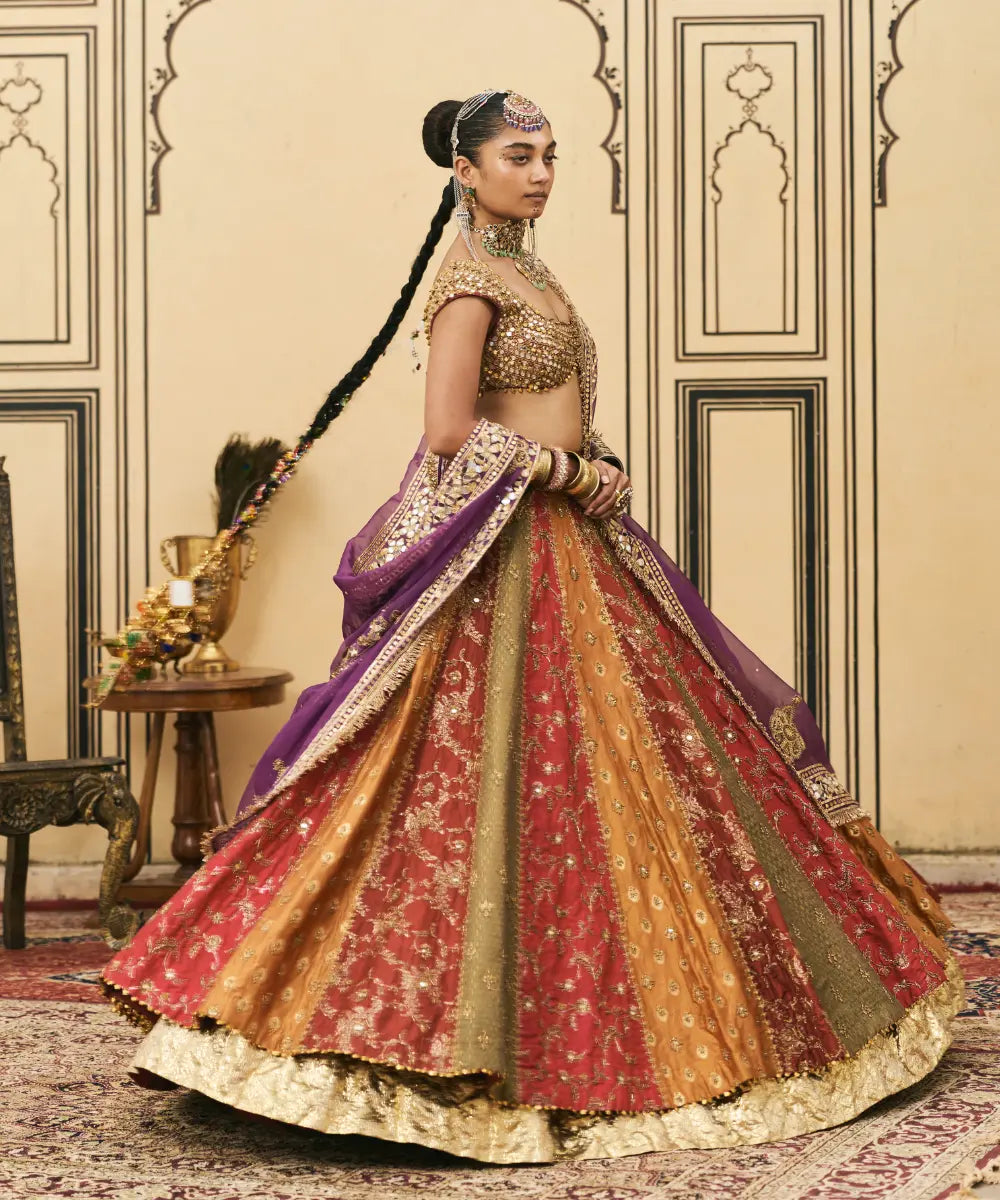 Chitrali Brocade Phulkari Lehenga Set