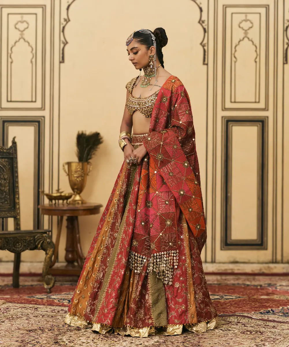 Chitrali Brocade Phulkari Lehenga Set