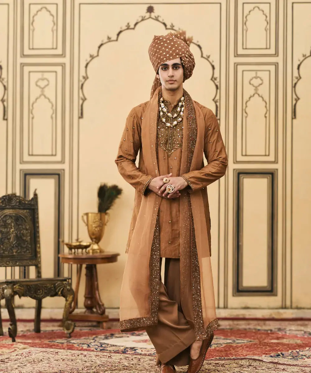 Sarson-Kaphila Tussar Silk Kurta Set