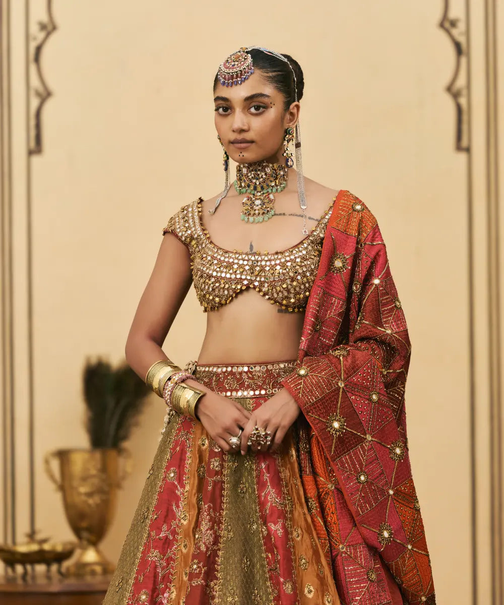 Chitrali Brocade Phulkari Lehenga Set