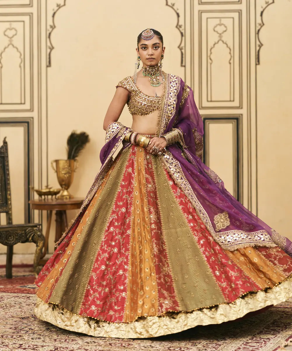 Chitrali Brocade Phulkari Lehenga Set