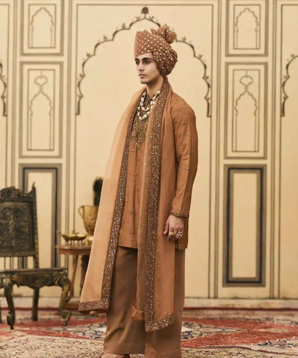 Sarson-Kaphila Tussar Silk Kurta Set