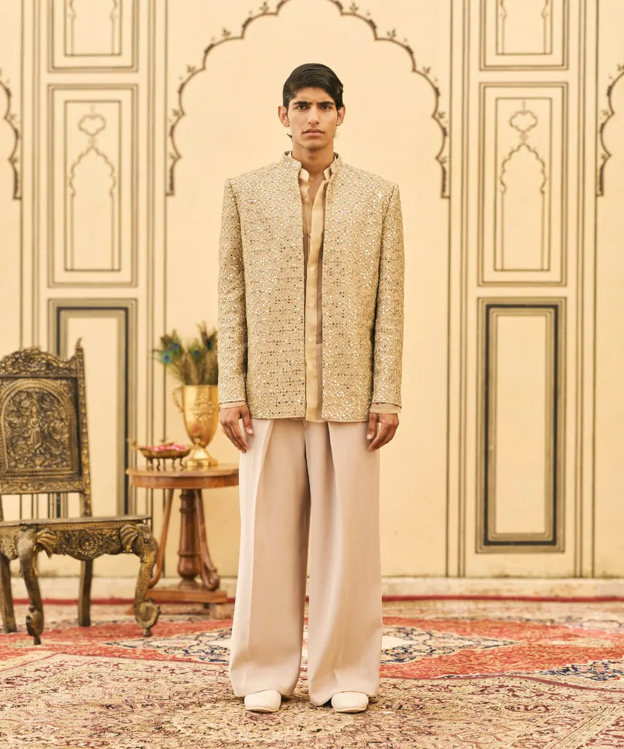 Sunhera Organza Bandhgala Set