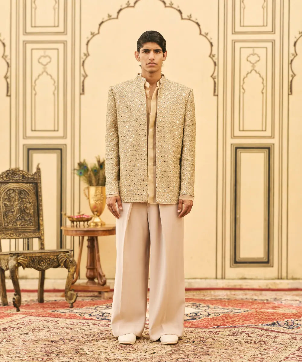 Sunhera Organza Bandhgala Set