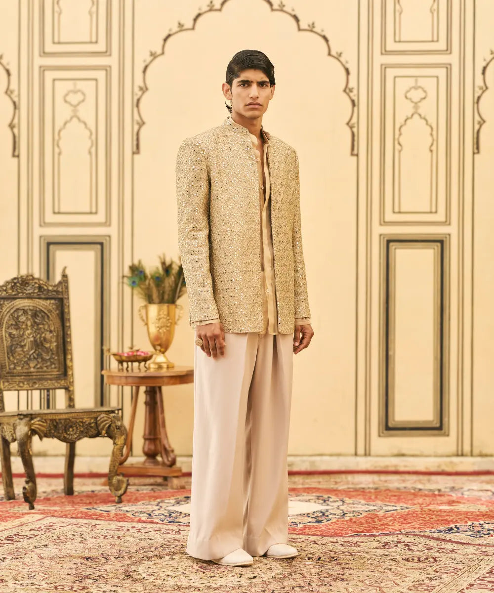 Sunhera Organza Bandhgala Set