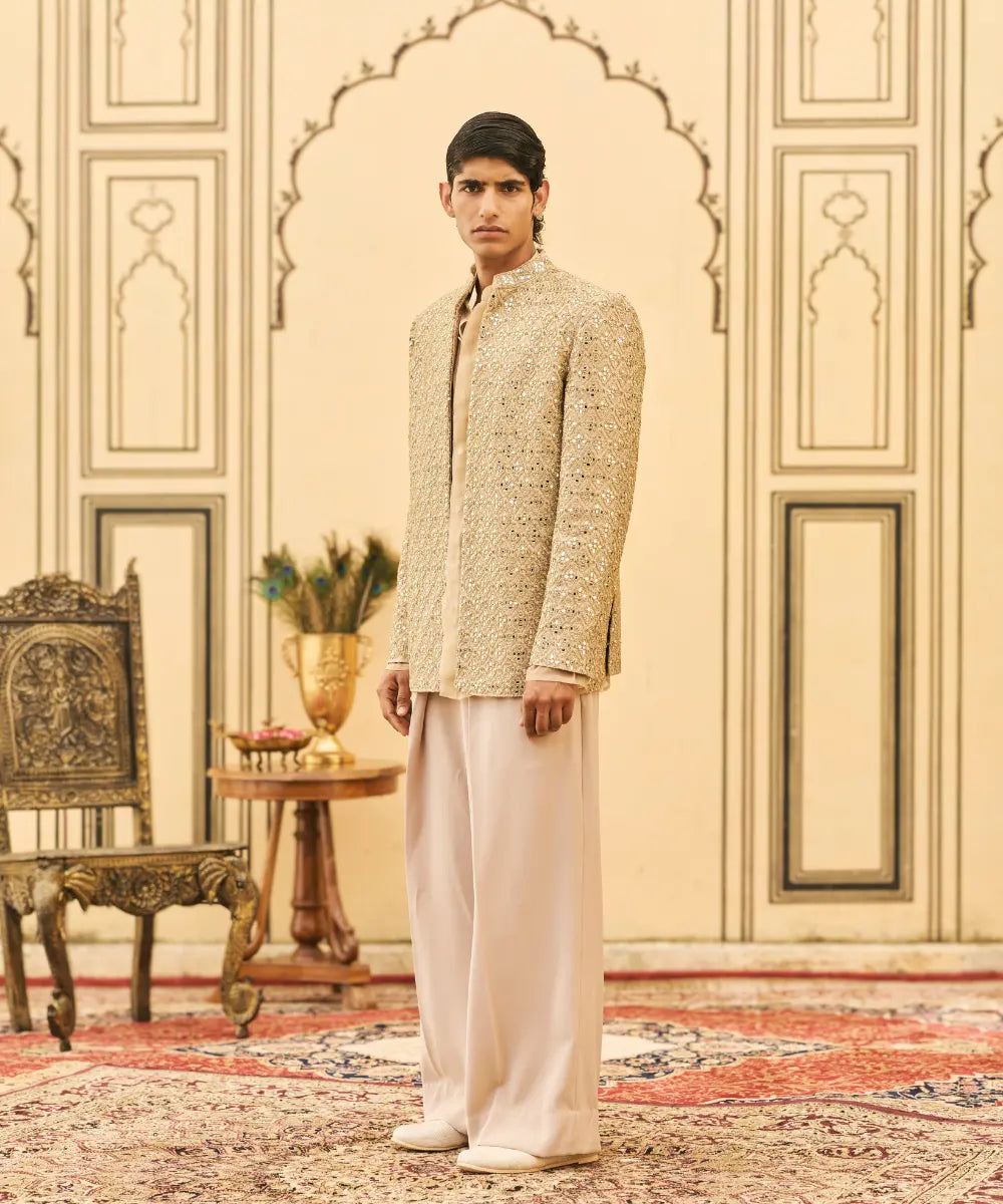 Sunhera Organza Bandhgala Set