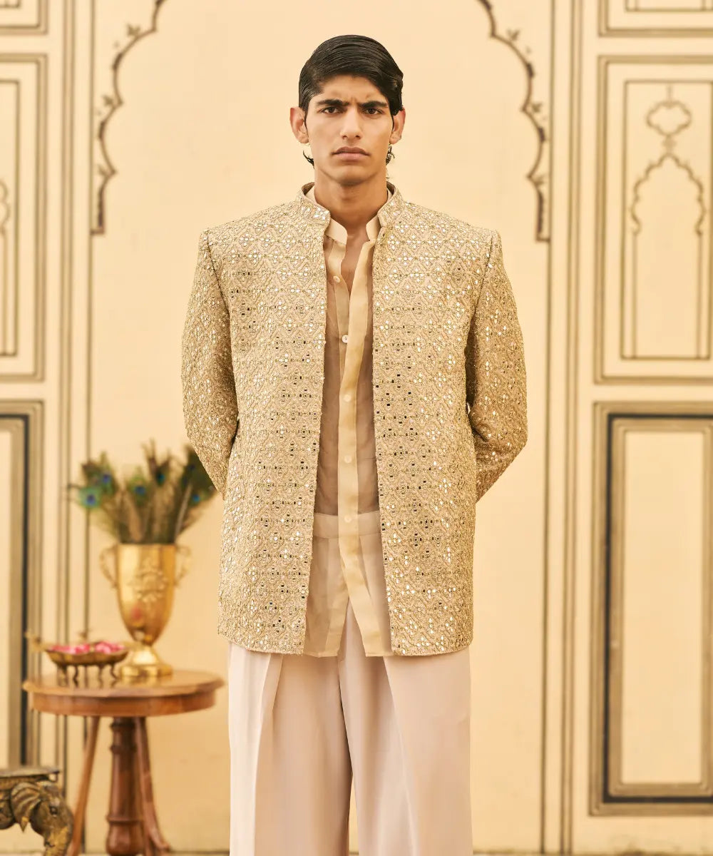 Sunhera Organza Bandhgala Set