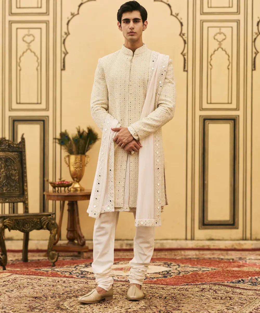 Sheetal Chikankari Sherwani Set