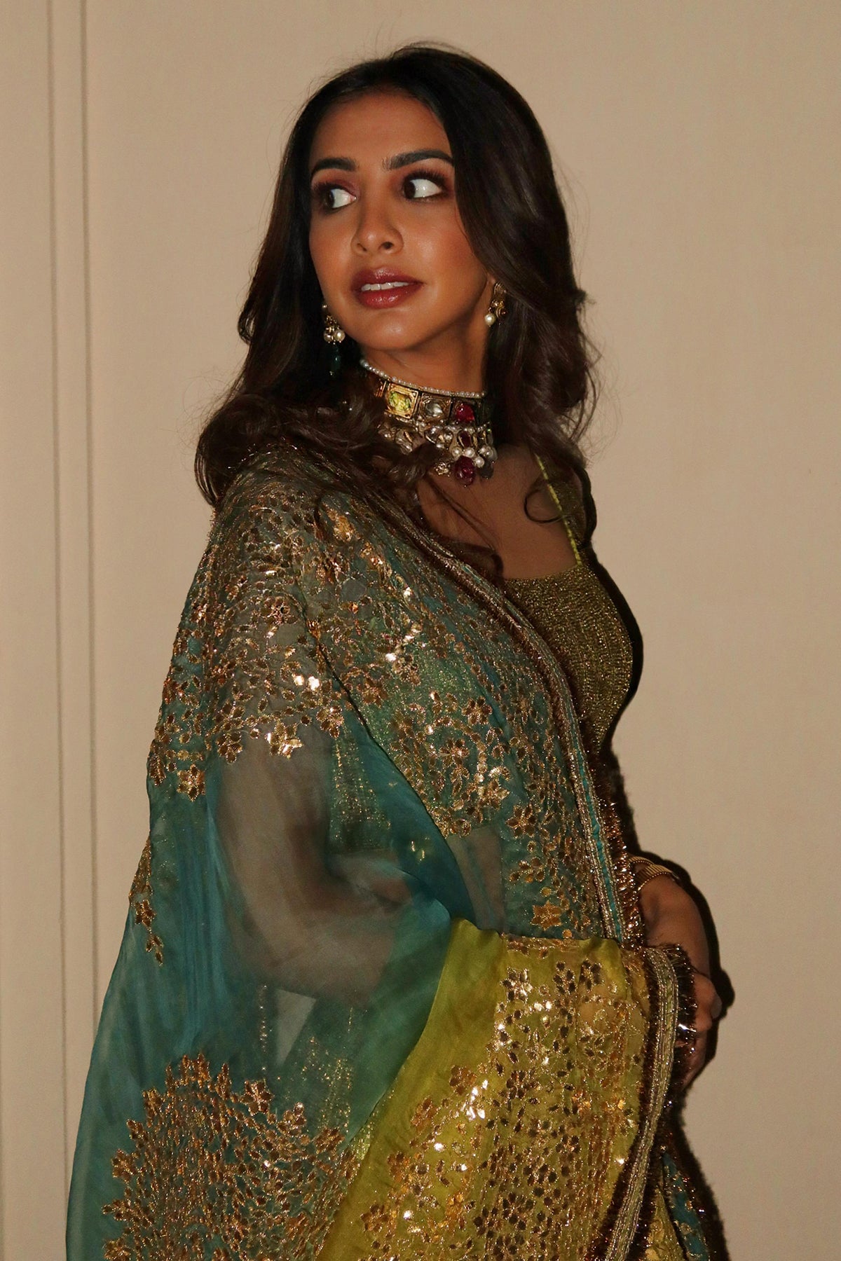 Jayati Modi in Reshmi Angoori Lehenga Set